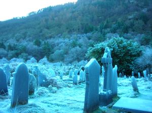 a cold January day at an old Irish cemetary